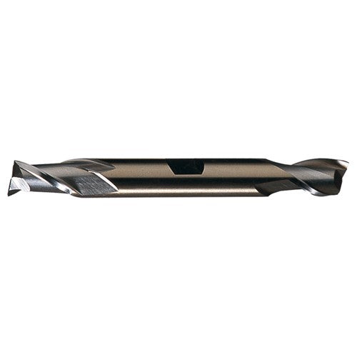 ‎7/16″ × 1/2″ × 13/16″ × 4-1/8″ RHS / RHC HSS-CO 8% (M42) Cobalt Double End 2-Flute Center Cutting Finishing End Mill - TiCN - Exact Tool & Supply