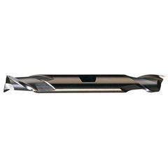 ‎7/16″ × 1/2″ × 13/16″ × 4-1/8″ RHS / RHC HSS-CO 8% (M42) Cobalt Double End 2-Flute Center Cutting Finishing End Mill - TiCN - Exact Tool & Supply
