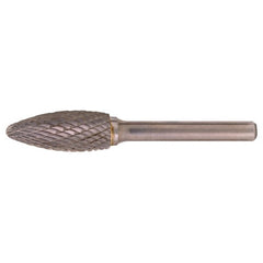SH-2 Double Cut Solid Carbide Bur-Flame Shape - Exact Tool & Supply