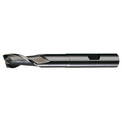 ‎3/4″ × 3/4″ × 1-5/8″ × 5-1/4″ RHS / RHC HSS HSS Single End 2-Flute Center Cutting Extended Neck Finishing End Mill - Bright - Exact Tool & Supply