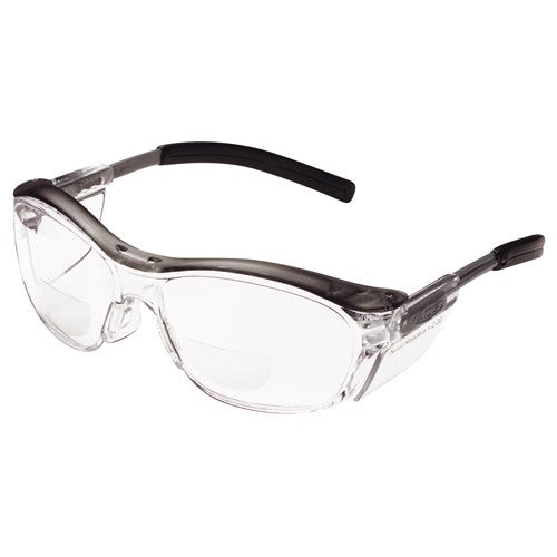 ‎3M Nuvo Reader Protective Eyewear 11435-00000-20 Clear Lens Gray Frame +2.0 Diopter - Exact Tool & Supply