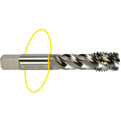 ‎6-32 Dia-H3-3 FL-Std Spiral FL Tap - Yellow Ring - Exact Tool & Supply
