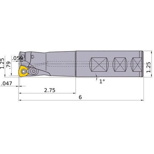 AJXU12R202WA20S INDEXABLE ENDMILL