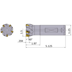 APX3000UR246FA20SA INDEXABLE ENDMIL