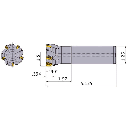 APX3000UR246SA20SA INDEXABLE ENDMIL