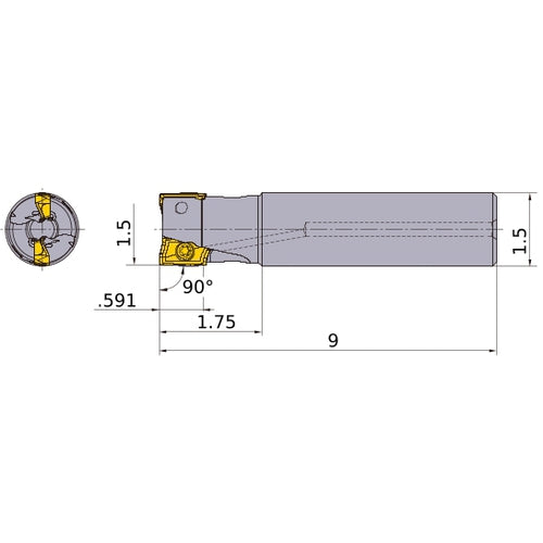 APX4000UR243SA24LB INDEXABLE ENDMIL