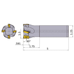APX4000UR244SA20SA INDEXABLE ENDMIL
