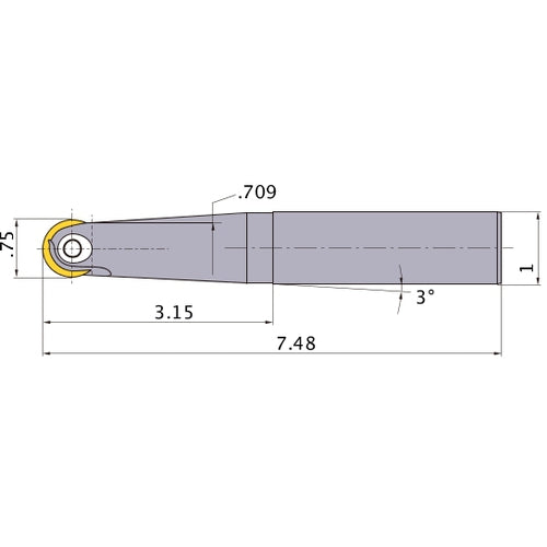MBN080750TB INDEXABLE ENDMILL
