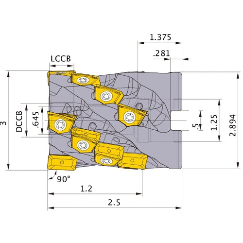 VFX6UR0305DA12 FACE MILL