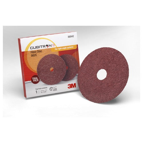 ‎3M Cubitron II Fibre Disc 982C 4-1/2″ × 7/8″ 36+ Trial Pack - Exact Tool & Supply