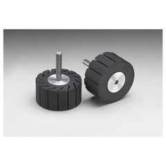 3M Rubber Slotted Expander Wheel 77720 2″ × 1″ 1/4 Diameter Shank - Exact Tool & Supply