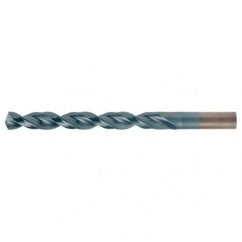 #36 RHS / RHC HSS-CO 8% (M42) 135 Degree Split Point Q-Cobalt Wide Land Parabolic Jobber Drill - TiCN - Exact Tool & Supply