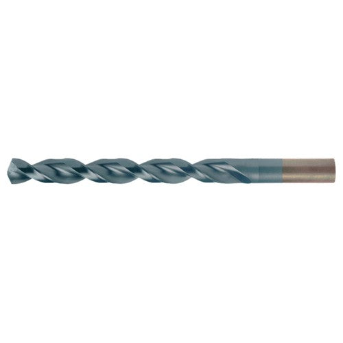 #41 RHS / RHC HSS-CO 8% (M42) 135 Degree Split Point Q-Cobalt Wide Land Parabolic Jobber Drill - TiCN - Exact Tool & Supply