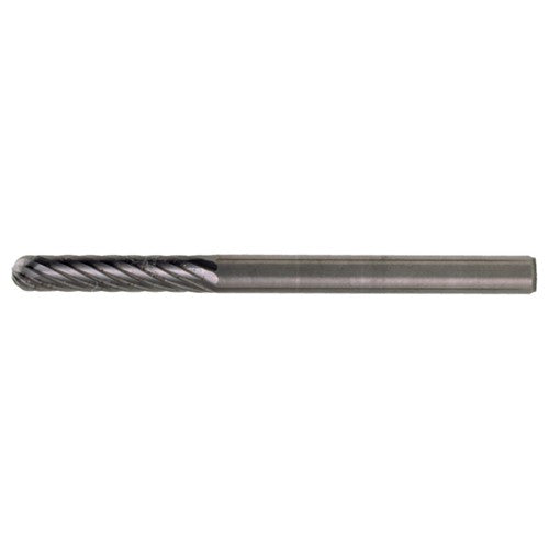 SC-51 Standard Cut Solid Carbide Bur-Cylindrical with Ball Nose - Exact Tool & Supply