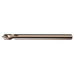 3/4″ × 8″ OAL 90 Degree HSSCoPM Radial NC Spotting Drills Gold-Black Oxide - Exact Tool & Supply