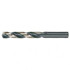#1 RHS / RHC HSS 135 Degree Split Point Heavy Duty Jobber Length Drill - Black & Gold - Exact Tool & Supply