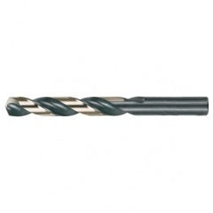 #1 RHS / RHC HSS 135 Degree Split Point Heavy Duty Jobber Length Drill - Black & Gold - Exact Tool & Supply