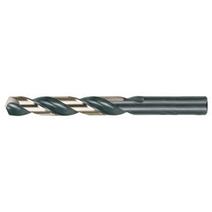 Z RHS / RHC HSS 135 Degree Split Point Heavy Duty Jobber Length Drill - Black & Gold - Exact Tool & Supply