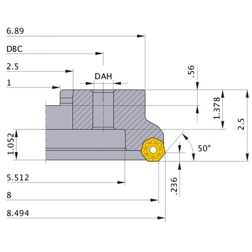 AHX640SUR0812MN FACE MILL