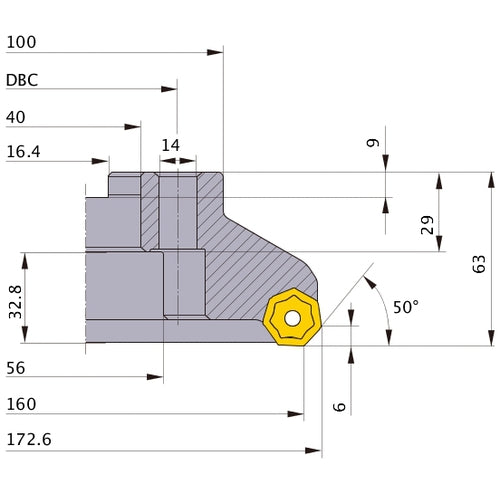 ‎AHX640W-160C22R MILL