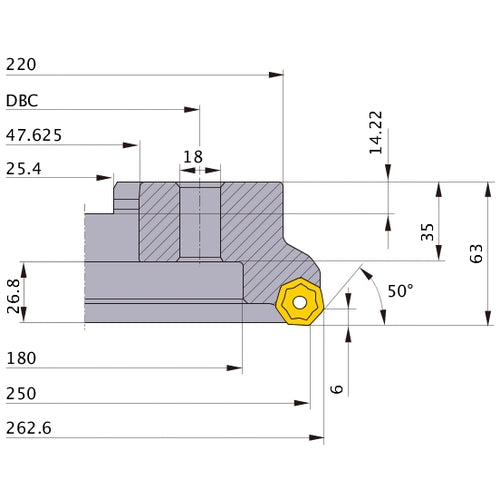 AHX640WL25024K MILL