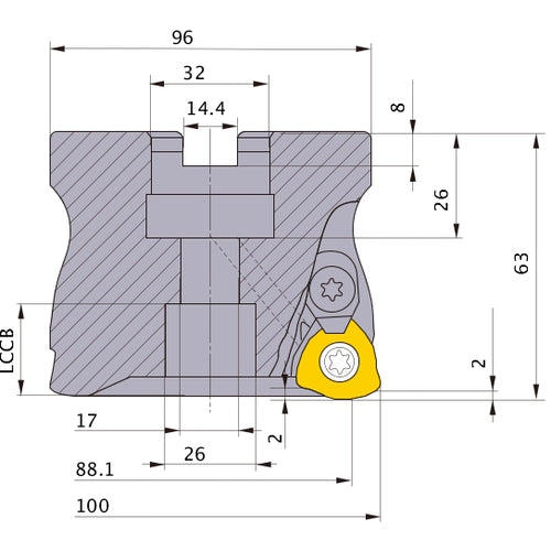 ‎AJX14-100A05R MILL