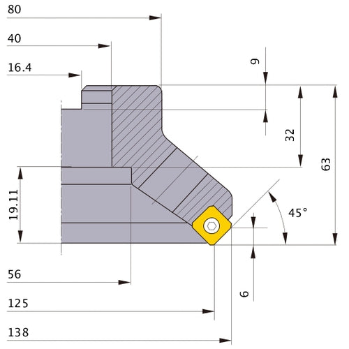 ‎ASX445-125B08R MILL