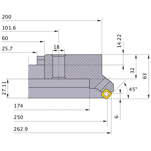 ‎ASX445-250C10R MILL