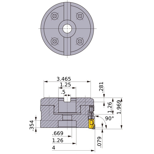 FMAXUR0418D FACE MILL