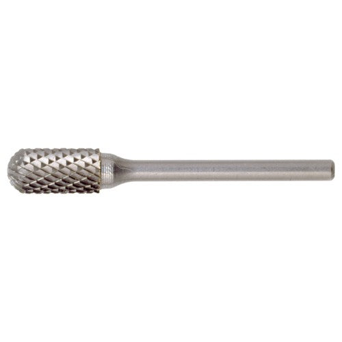 SC-53 Double Cut Solid Carbide Bur-Cylindrical with Ball Nose - Exact Tool & Supply