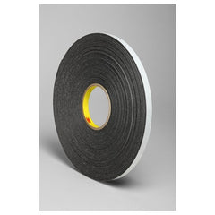 3M Double Coated Polyethylene Foam Tape 4466 Black 1/2″ × 36 yd 62mil - Exact Tool & Supply