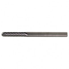 SC-7 Standard Cut Solid Carbide Bur-Cylindrical with Ball Nose - Exact Tool & Supply