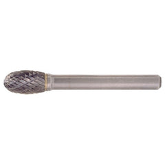 SE-51 Double Cut Solid Carbide Bur-Egg Shape - Exact Tool & Supply