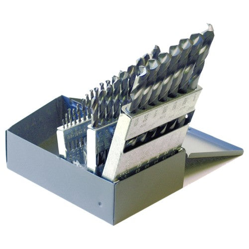 ‎1/16-1/2 RHS / RHC HSS 135 Degree Split Point Heavy Duty Jobber Length Drill Set - TiCN - Exact Tool & Supply