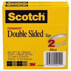 ‎Scotch Double Sided Tape 665-2P12-36 1/2″ × 1296″ 2 pk - Exact Tool & Supply