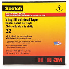 Scotch Vinyl Electrical Tape 22 3/4″ × 36 yd Black - Exact Tool & Supply