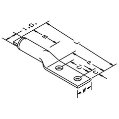 3M Scotchlok Aluminum Two Hole Lug 40132 up to 35 kV 1/0 AWG Tan - Exact Tool & Supply