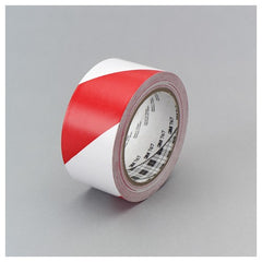 3M Safety Stripe Vinyl Tape 767 Red/White 2″ × 36 yd 5 mil Individually Wrapped Conveniently Packaged - Exact Tool & Supply