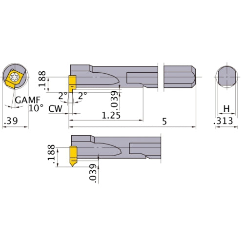 S-SL5NR05 BORING BAR