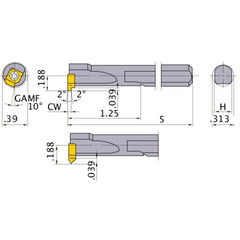 S-SL5NR05 BORING BAR
