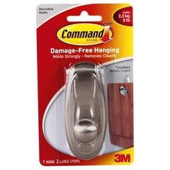 Command Timeless Hook 17063BN-ES Large Brushed Nickel - Exact Tool & Supply