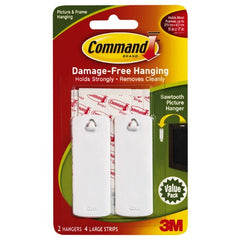 ‎Command Sawtooth Picture Hangers 2 hangers 4 strips 17040-2ES - Exact Tool & Supply