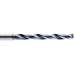 #21 Dia. × 6 mm Shank × 36 mm Flute Length × 74 mm OAL, 5xD, 124°, TA, 2 Flute, Coolant Thru, Round Solid Carbide Drill - Exact Tool & Supply