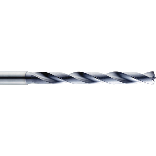 15/32″ Dia. × 0.4724″ Shank × 71 mm Flute Length × 118 mm OAL, 5xD, 140°, TA, 2 Flute, Coolant Thru, Round Solid Carbide Drill - Exact Tool & Supply