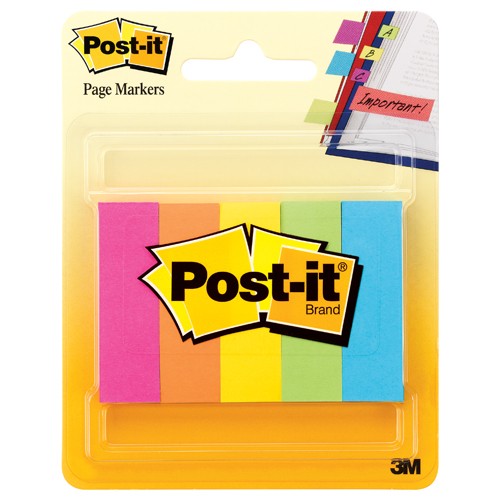 ‎Post-it Page Marker 670-5AN 1/2″ × 1 7/8″ (12 7 mm × 47 6 mm) Assorted Colors - Exact Tool & Supply