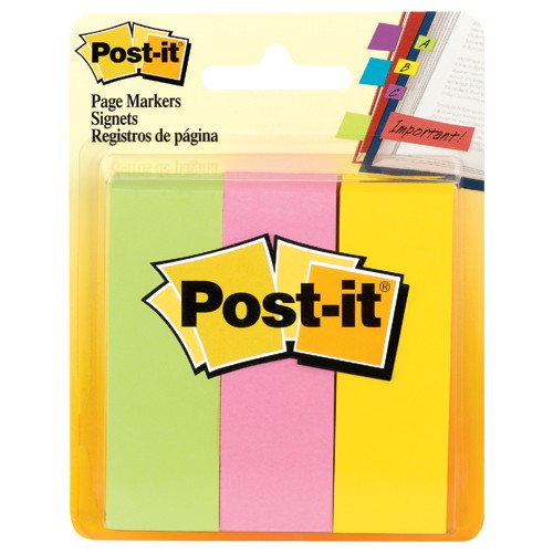 ‎Post-it Page Markers 5487 7/8″ × 2-7/8″ Neon - Exact Tool & Supply