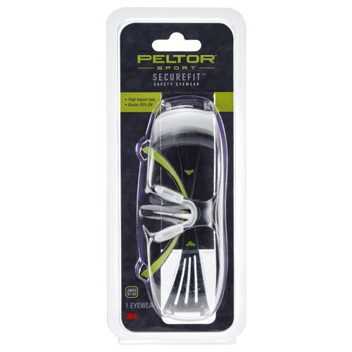‎Peltor Sport SecureFit Safety Eyewear SF400-PC-8 Clear/AF Lens - Exact Tool & Supply