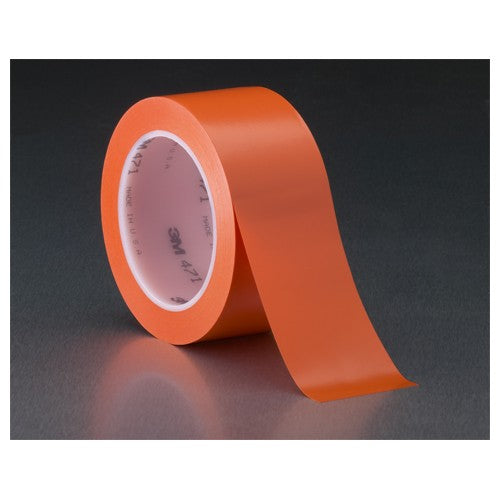 3M Vinyl Tape 471 Orange 1/4″ × 36 yd 5.2 mil Individually Wrapped Conveniently Packaged - Exact Tool & Supply