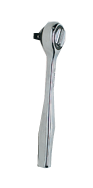 5-1/4" OAL - 1/4'' Drive - Round Head - Heavy Duty Reversible Ratchet - Plain Handle - Exact Tool & Supply
