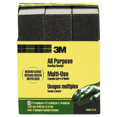 ‎3M General Purpose Sanding Sponge 909NA-3P-CC 3 3/4″ × 2 5/8″ × 1″ Dual Grit Medium/Coarse - Exact Tool & Supply
